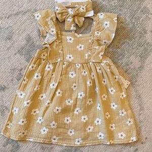 NWT Floral Baby Dress with Bow